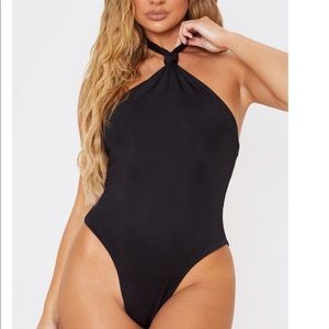 Black Knot Halterneck Swimsuit